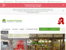 Tablet Screenshot of franken-apotheke.com